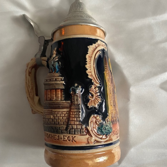 VINTAGE GERMAN LIDDED BEER STEINS WESTERN GERMANY DEUTSCHES-ECK KOLNER-DOM - Picture 9 of 12